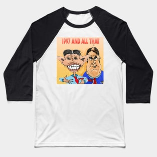 Tony Blair and John Prescott Caricatures. POLITICAL HUMOUR. Baseball T-Shirt